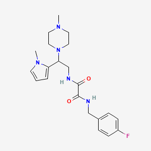 N1-(4-fluorobenzyl)-N2-(2-(1-methyl-1H-pyrrol-2-yl)-2-(4-methylpiperazin-1-yl)ethyl)oxalamide