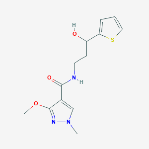 N-(3-hydroxy-3-(thiophen-2-yl)propyl)-3-methoxy-1-methyl-1H-pyrazole-4-carboxamide