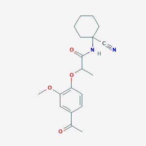 2-(4-acetyl-2-methoxyphenoxy)-N-(1-cyanocyclohexyl)propanamide