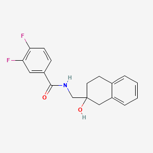 molecular formula C18H17F2NO2 B2802689 3,4-二氟-N-((2-羟基-1,2,3,4-四氢萘-2-基)甲基)苯甲酰胺 CAS No. 1421477-87-3