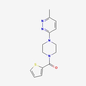 molecular formula C14H16N4OS B2802697 (4-(6-Methylpyridazin-3-yl)piperazin-1-yl)(thiophen-2-yl)methanone CAS No. 1173048-82-2