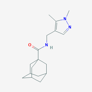 molecular formula C17H25N3O B280270 N-[(1,5-dimethyl-1H-pyrazol-4-yl)methyl]-1-adamantanecarboxamide 