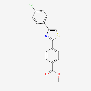 molecular formula C17H12ClNO2S B2802702 Methyl 4-[4-(4-chlorophenyl)-1,3-thiazol-2-yl]benzoate CAS No. 254911-05-2