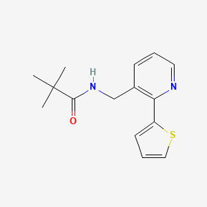 N-((2-(thiophen-2-yl)pyridin-3-yl)methyl)pivalamide