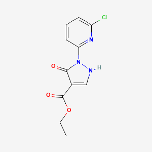 OC1=C(C(=O)OCC)C=NN1C1=CC=CC(Cl)=N1