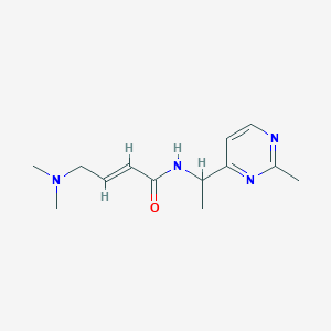 (E)-4-(Dimethylamino)-N-[1-(2-methylpyrimidin-4-yl)ethyl]but-2-enamide