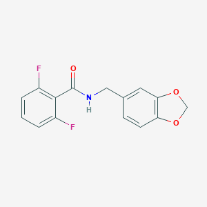 molecular formula C15H11F2NO3 B280272 N-(1,3-benzodioxol-5-ylmethyl)-2,6-difluorobenzamide 