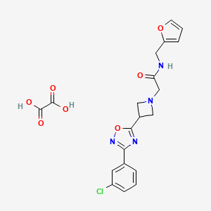 2-(3-(3-(3-chlorophenyl)-1,2,4-oxadiazol-5-yl)azetidin-1-yl)-N-(furan-2-ylmethyl)acetamide oxalate