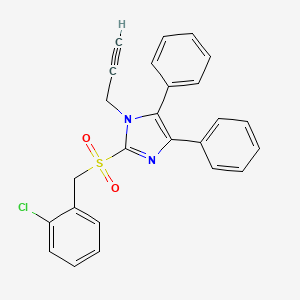 2-chlorobenzyl 4,5-diphenyl-1-(2-propynyl)-1H-imidazol-2-yl sulfone