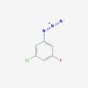 molecular formula C6H3ClFN3 B2802737 1-Azido-3-chloro-5-fluorobenzene CAS No. 1694834-23-5