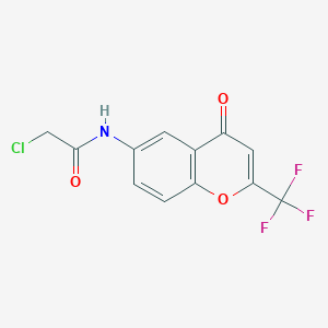 2-Chloro-N-[4-oxo-2-(trifluoromethyl)chromen-6-yl]acetamide