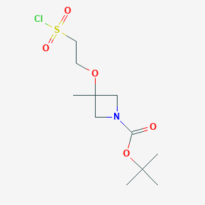 Tert-butyl 3-(2-chlorosulfonylethoxy)-3-methylazetidine-1-carboxylate
