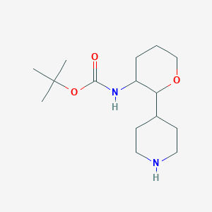 tert-butyl N-[2-(piperidin-4-yl)oxan-3-yl]carbamate