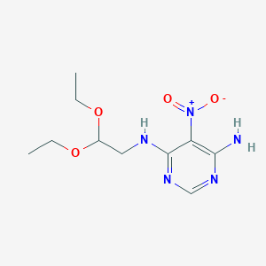 molecular formula C10H17N5O4 B2802757 N-(2,2-diethoxyethyl)-5-nitropyrimidine-4,6-diamine CAS No. 450344-72-6