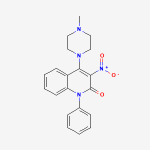 molecular formula C20H20N4O3 B2802766 4-(4-methylpiperazin-1-yl)-3-nitro-1-phenylquinolin-2(1H)-one CAS No. 313398-96-8