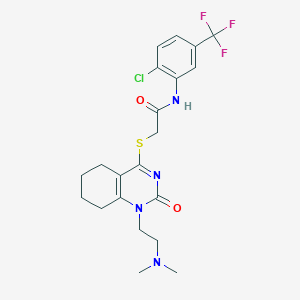 N-(2-chloro-5-(trifluoromethyl)phenyl)-2-((1-(2-(dimethylamino)ethyl)-2-oxo-1,2,5,6,7,8-hexahydroquinazolin-4-yl)thio)acetamide