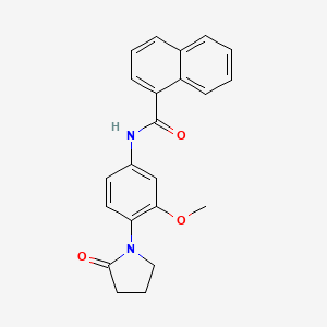 molecular formula C22H20N2O3 B2802772 N-(3-甲氧基-4-(2-氧代吡咯啉-1-基)苯基)-1-萘酰胺 CAS No. 941956-99-6
