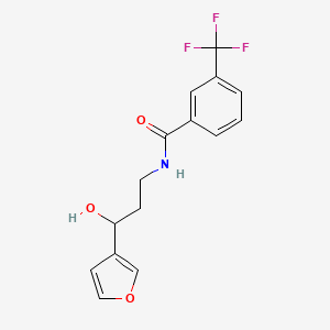 molecular formula C15H14F3NO3 B2802781 N-(3-(furan-3-yl)-3-hydroxypropyl)-3-(trifluoromethyl)benzamide CAS No. 1428371-76-9