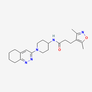 3-(3,5-dimethylisoxazol-4-yl)-N-(1-(5,6,7,8-tetrahydrocinnolin-3-yl)piperidin-4-yl)propanamide