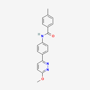 molecular formula C19H17N3O2 B2802787 N-(4-(6-methoxypyridazin-3-yl)phenyl)-4-methylbenzamide CAS No. 941895-79-0
