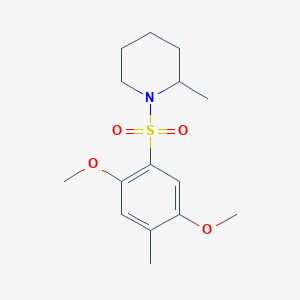 molecular formula C15H23NO4S B2802792 1-((2,5-Dimethoxy-4-methylphenyl)sulfonyl)-2-methylpiperidine CAS No. 898655-78-2
