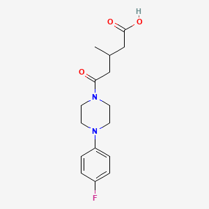 molecular formula C16H21FN2O3 B2802797 5-[4-(4-氟苯基)哌嗪-1-基]-3-甲基-5-氧代戊酸 CAS No. 757200-79-6