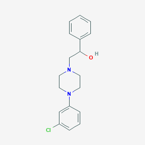 molecular formula C18H21ClN2O B2802800 2-[4-(3-氯苯基)哌嗪]-1-苯基-1-乙醇 CAS No. 95125-91-0