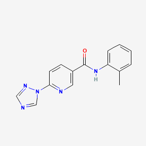 molecular formula C15H13N5O B2802806 N-(2-methylphenyl)-6-(1H-1,2,4-triazol-1-yl)nicotinamide CAS No. 400083-73-0