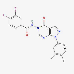 molecular formula C20H15F2N5O2 B2802810 N-(1-(3,4-二甲基苯基)-4-氧代-1H-吡唑并[3,4-d]嘧啶-5(4H)-基)-3,4-二氟苯甲酰胺 CAS No. 899738-27-3