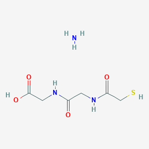 molecular formula C6H13N3O4S B2802820 Azane;2-[[2-[(2-sulfanylacetyl)amino]acetyl]amino]acetic acid CAS No. 1909336-16-8
