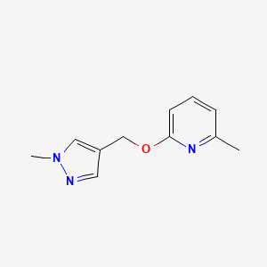 molecular formula C11H13N3O B2802832 2-methyl-6-[(1-methyl-1H-pyrazol-4-yl)methoxy]pyridine CAS No. 2198291-91-5