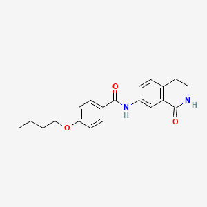 molecular formula C20H22N2O3 B2802833 4-丁氧基-N-(1-氧代-1,2,3,4-四氢异喹啉-7-基)苯甲酰胺 CAS No. 1351652-94-2