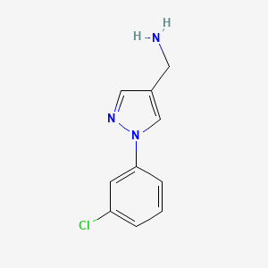 molecular formula C10H10ClN3 B2802836 (1-(3-chlorophenyl)-1H-pyrazol-4-yl)methanamine CAS No. 400877-28-3