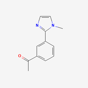 molecular formula C12H12N2O B2802838 1-[3-(1-Methyl-1H-imidazol-2-yl)phenyl]ethan-1-one CAS No. 1125449-09-3