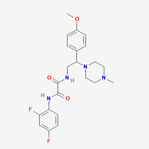 molecular formula C22H26F2N4O3 B2802840 N1-(2,4-difluorophenyl)-N2-(2-(4-methoxyphenyl)-2-(4-methylpiperazin-1-yl)ethyl)oxalamide CAS No. 903344-35-4