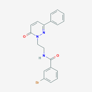 molecular formula C19H16BrN3O2 B2802847 3-bromo-N-(2-(6-oxo-3-phenylpyridazin-1(6H)-yl)ethyl)benzamide CAS No. 921571-63-3