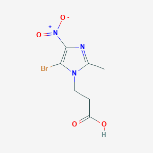molecular formula C7H8BrN3O4 B2802852 3-(5-溴-2-甲基-4-硝基-1H-咪唑-1-基)丙酸 CAS No. 139975-81-8