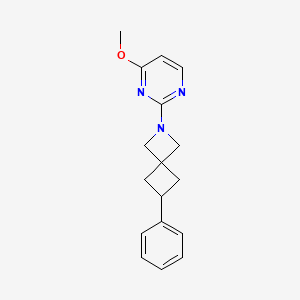 molecular formula C17H19N3O B2802855 2-(4-Methoxypyrimidin-2-yl)-6-phenyl-2-azaspiro[3.3]heptane CAS No. 2379995-69-2