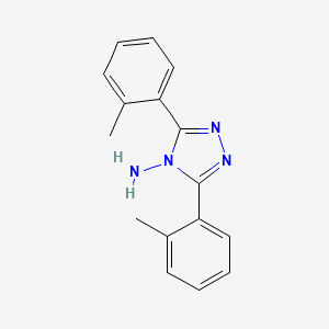 molecular formula C16H16N4 B2802861 3,5-bis(2-methylphenyl)-4H-1,2,4-triazol-4-amine CAS No. 93016-12-7