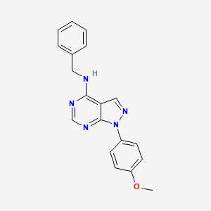 molecular formula C19H17N5O B2802866 N-苄基-1-(4-甲氧基苯基)-1H-嘧啶并[3,4-d]嘧啶-4-胺 CAS No. 393784-34-4