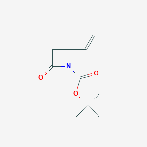 molecular formula C11H17NO3 B2802875 Tert-butyl 2-ethenyl-2-methyl-4-oxoazetidine-1-carboxylate CAS No. 1335042-72-2