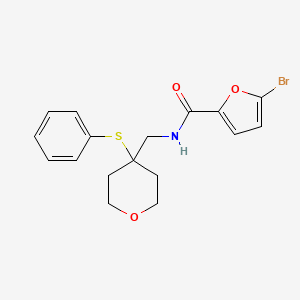 5-bromo-N-((4-(phenylthio)tetrahydro-2H-pyran-4-yl)methyl)furan-2-carboxamide