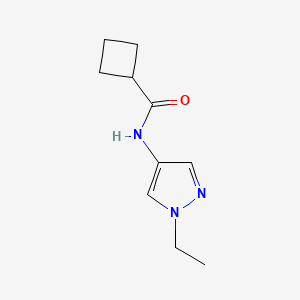 molecular formula C10H15N3O B2802882 N-(1-ethyl-1H-pyrazol-4-yl)cyclobutanecarboxamide CAS No. 1259209-34-1
