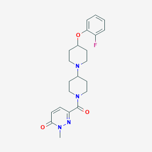 6-(4-(2-fluorophenoxy)-[1,4'-bipiperidine]-1'-carbonyl)-2-methylpyridazin-3(2H)-one