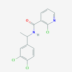 molecular formula C14H11Cl3N2O B2802886 2-chloro-N-[1-(3,4-dichlorophenyl)ethyl]pyridine-3-carboxamide CAS No. 931018-16-5