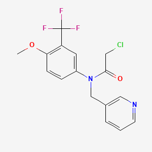 2-Chloro-N-[4-methoxy-3-(trifluoromethyl)phenyl]-N-(pyridin-3-ylmethyl)acetamide