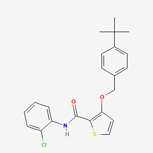3-[(4-tert-butylphenyl)methoxy]-N-(2-chlorophenyl)thiophene-2-carboxamide