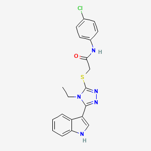 N-(4-chlorophenyl)-2-((4-ethyl-5-(1H-indol-3-yl)-4H-1,2,4-triazol-3-yl)thio)acetamide