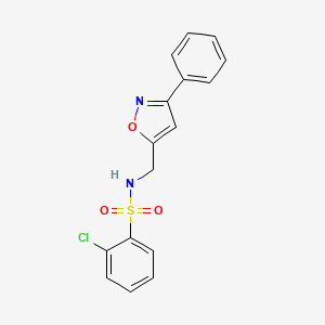 2-chloro-N-[(3-phenyl-5-isoxazolyl)methyl]benzenesulfonamide