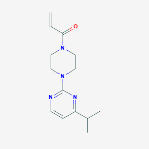 molecular formula C14H20N4O B2802914 1-[4-(4-Propan-2-ylpyrimidin-2-yl)piperazin-1-yl]prop-2-en-1-one CAS No. 2191110-40-2
